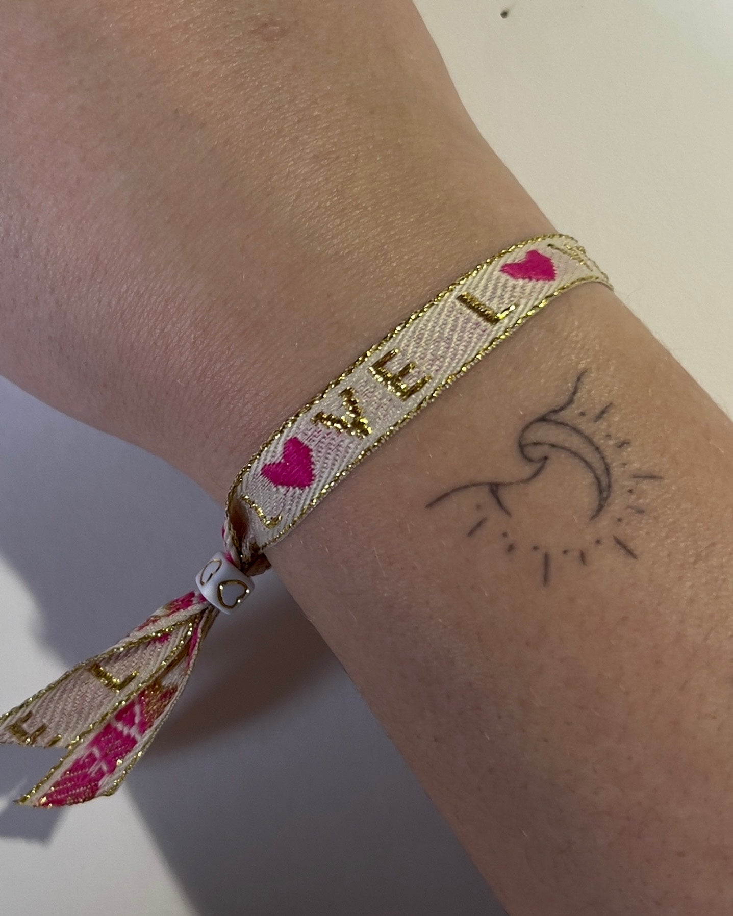 Handmade Ribbon Bracelet Love