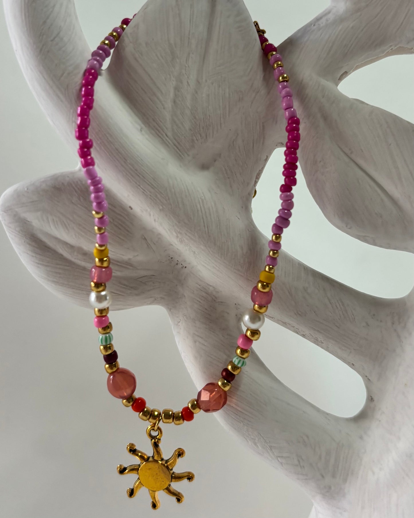 Handmade Beaded Anklet Sun