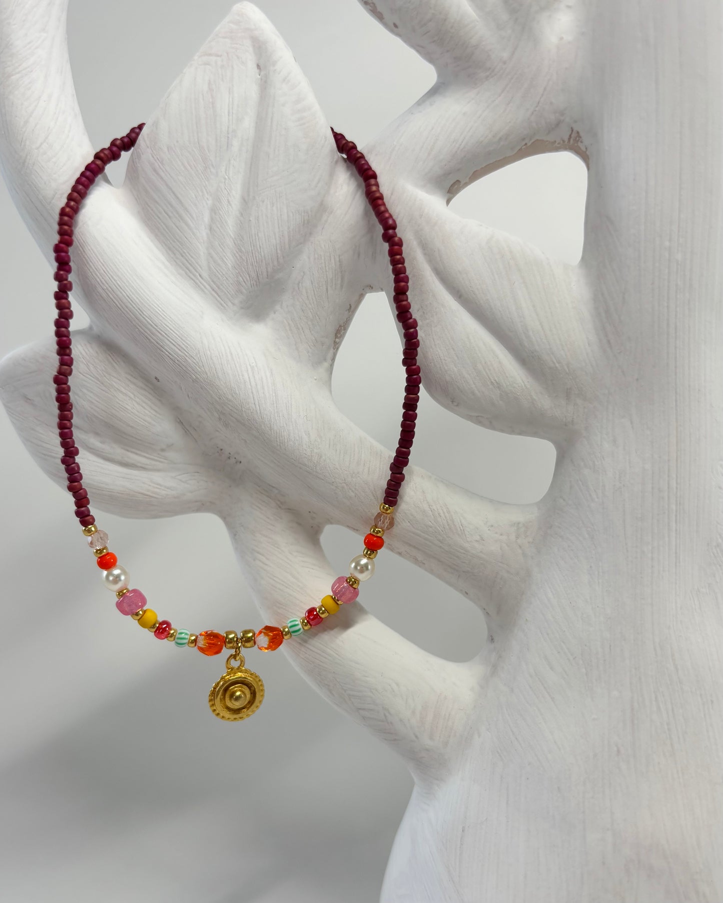 Handmade Beaded Anklet Coin