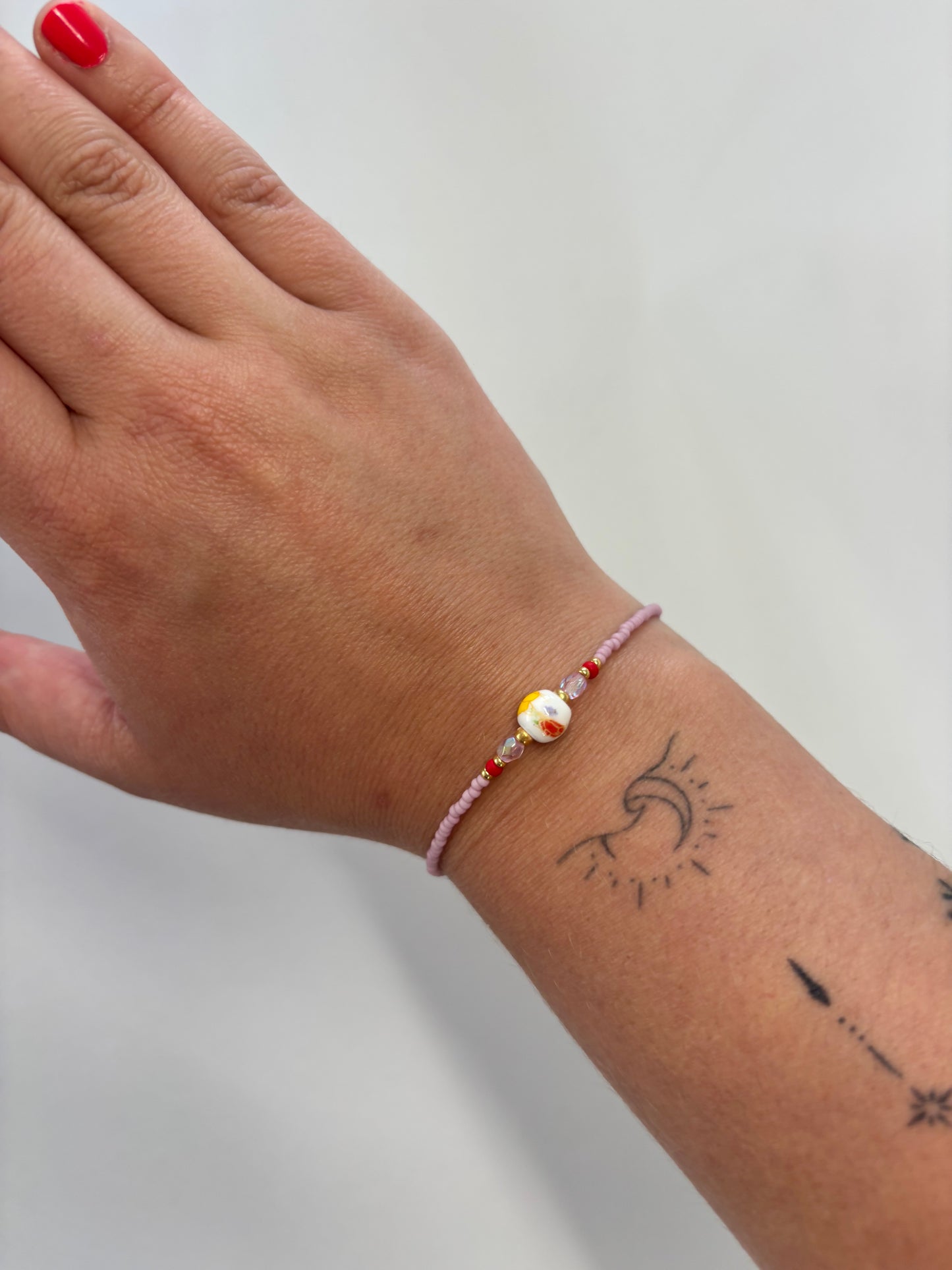 Handmade Beaded Bracelet Lila