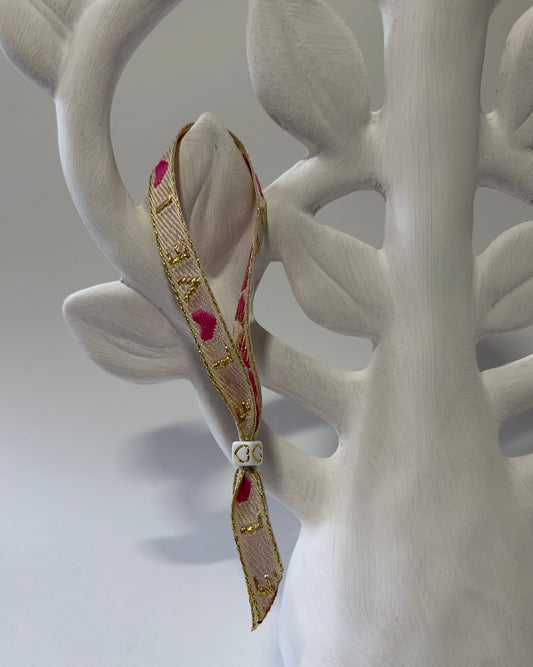 Handmade Ribbon Bracelet Love