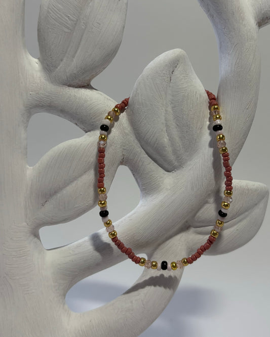 Handmade Beaded Bracelet Pink Eye