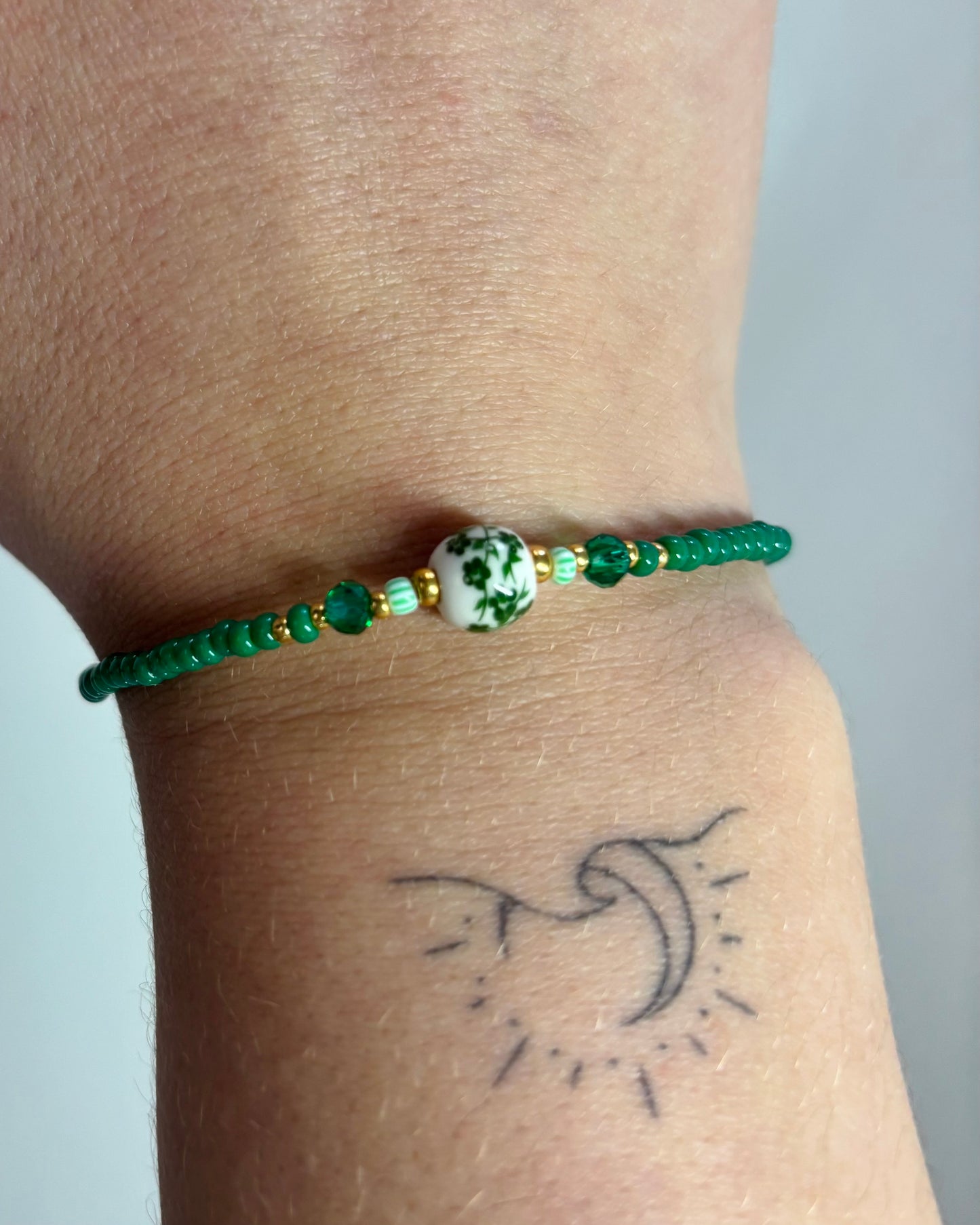 Handmade Beaded Bracelet Green