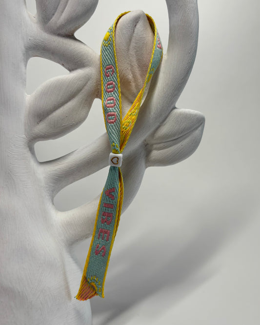 Handmade Ribbon Bracelet Good Life