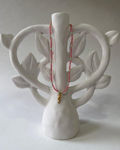 Handmade Beaded Necklace Seahorse