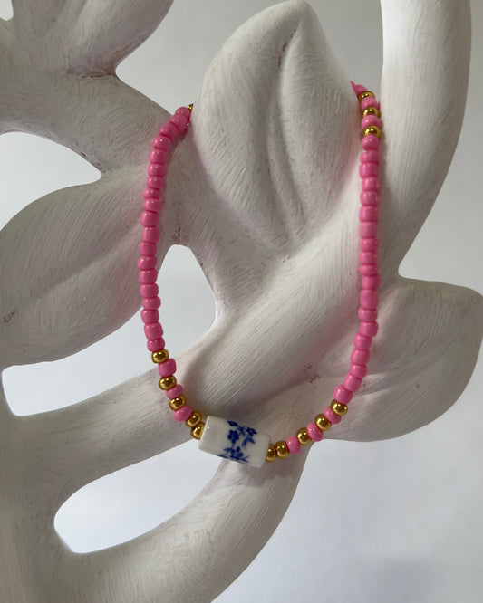 Handmade Beaded Bracelet Pink