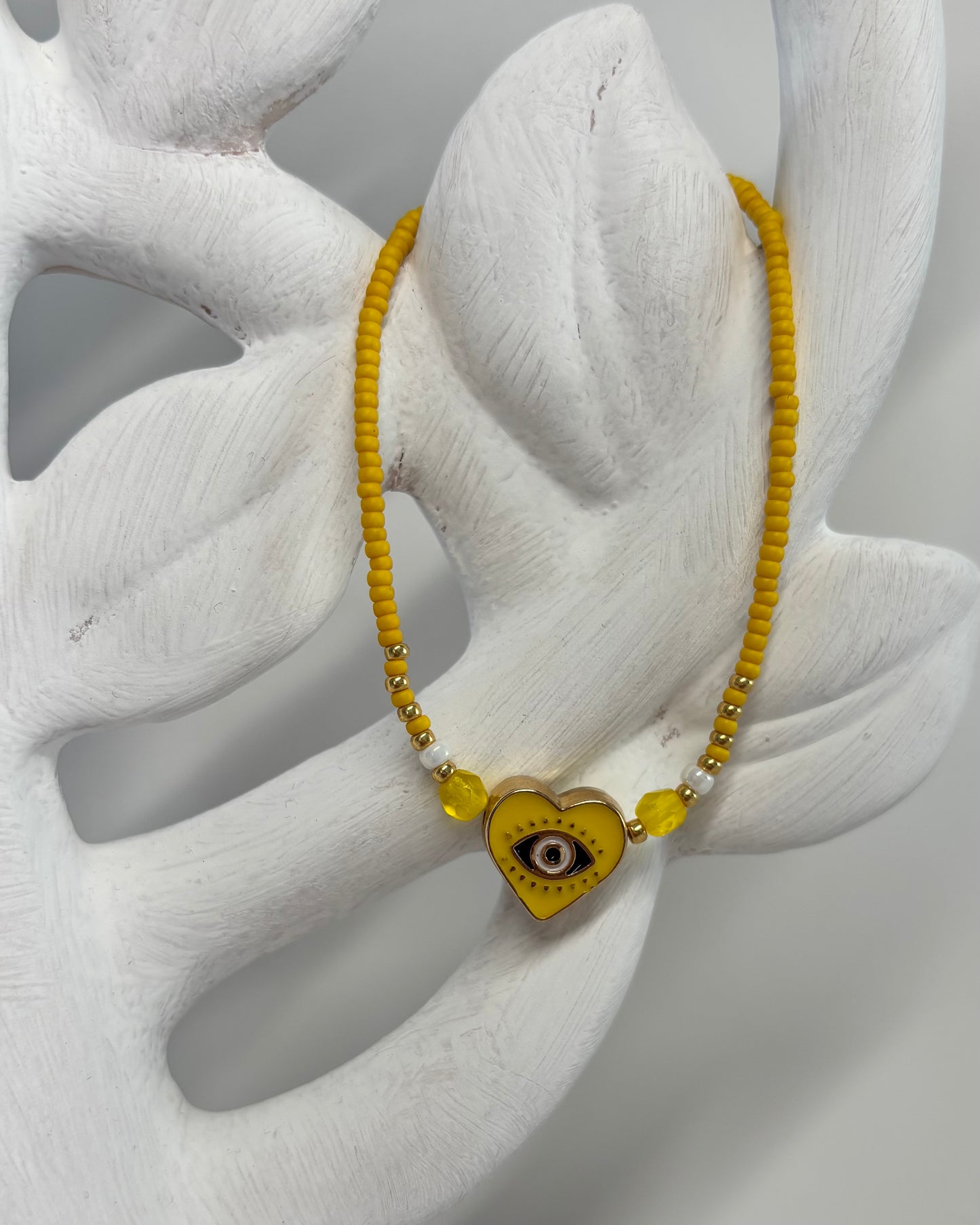 Handmade Beaded Bracelet Yellow Eye