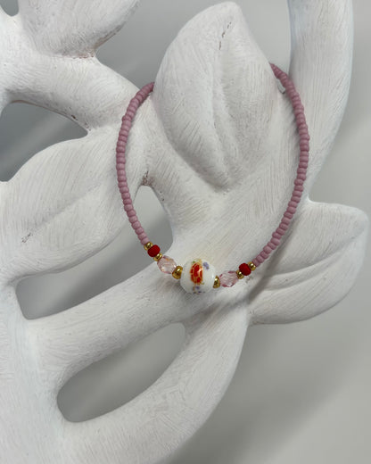 Handmade Beaded Bracelet Lila