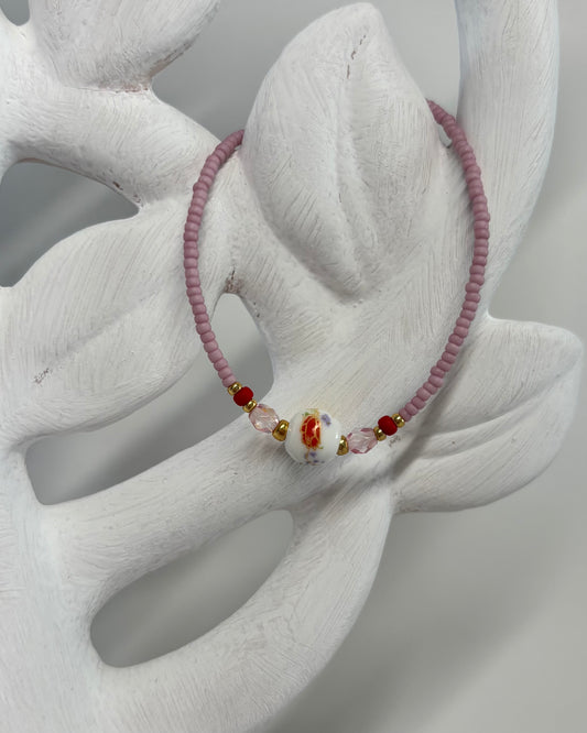 Handmade Beaded Bracelet Lila