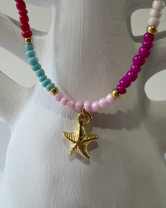 Handmade Beaded Necklace Seastar